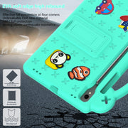 For Samsung Galaxy Tab S9 FE / X510N Handle Kickstand Children EVA Shockproof Tablet Case(Mint Green)