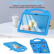For Samsung Galaxy Tab S9 FE / X510N Handle Kickstand Children EVA Shockproof Tablet Case(Sky Blue)