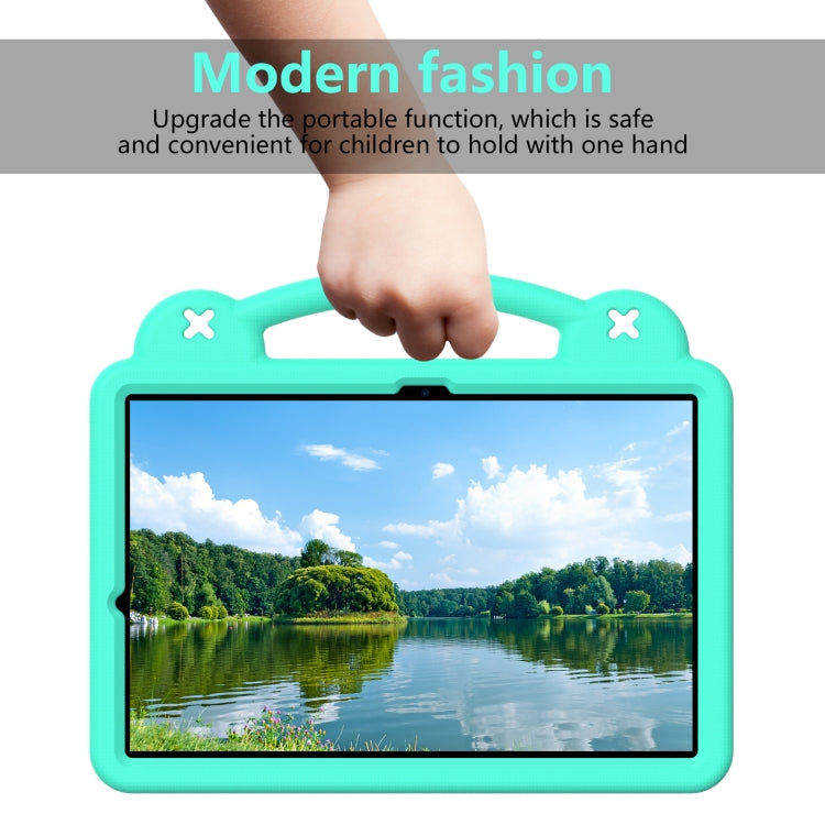 For Samsung Galaxy Tab S9 FE+ 12.4 X610N Handle Kickstand Children EVA Shockproof Tablet Case(Mint Green)