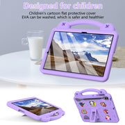 For Samsung Galaxy Tab S9 FE+ 12.4 X610N Handle Kickstand Children EVA Shockproof Tablet Case(Light Purple)