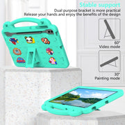 For Samsung Galaxy Tab S9+ 12.4 X810 Handle Kickstand Children EVA Shockproof Tablet Case(Mint Green)