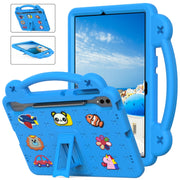 For Samsung Galaxy Tab S9+ 12.4 X810 Handle Kickstand Children EVA Shockproof Tablet Case(Sky Blue)