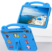 For Samsung Galaxy Tab S9+ 12.4 X810 Handle Kickstand Children EVA Shockproof Tablet Case(Sky Blue)