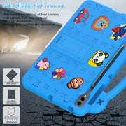 For Samsung Galaxy Tab S9+ 12.4 X810 Handle Kickstand Children EVA Shockproof Tablet Case(Sky Blue)