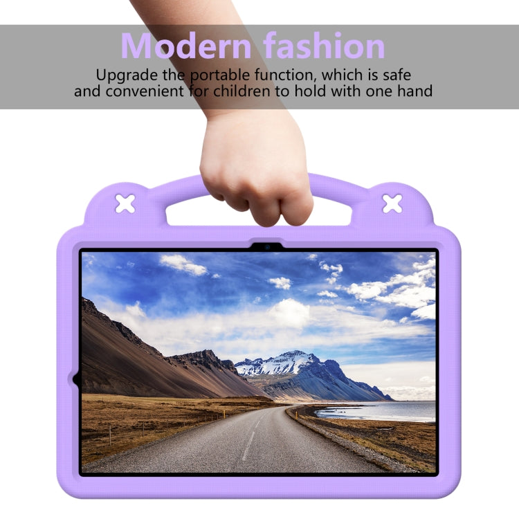 For Samsung Galaxy Tab S9+ 12.4 X810 Handle Kickstand Children EVA Shockproof Tablet Case(Light Purple)