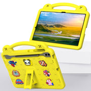 For Samsung Galaxy Tab S9+ 12.4 X810 Handle Kickstand Children EVA Shockproof Tablet Case(Yellow)