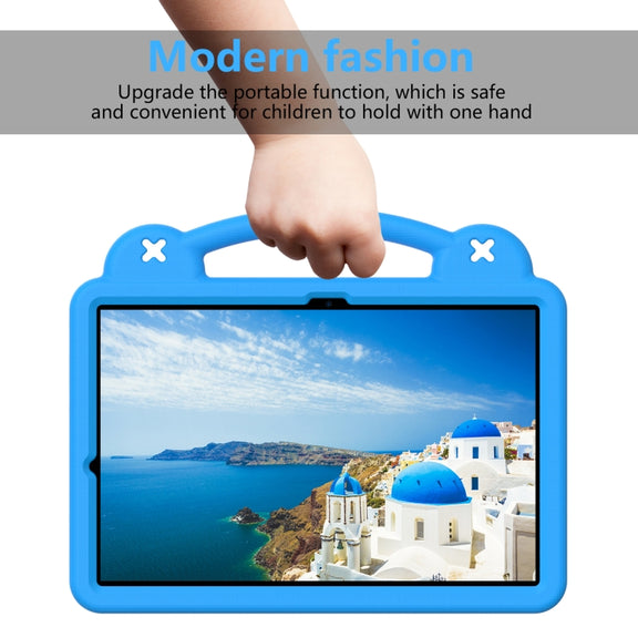 For Samsung Galaxy Tab S10+12.4 X820 Handle Kickstand Children EVA Shockproof Tablet Case(Sky Blue)