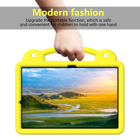 For Samsung Galaxy Tab S10+12.4 X820 Handle Kickstand Children EVA Shockproof Tablet Case(Yellow)