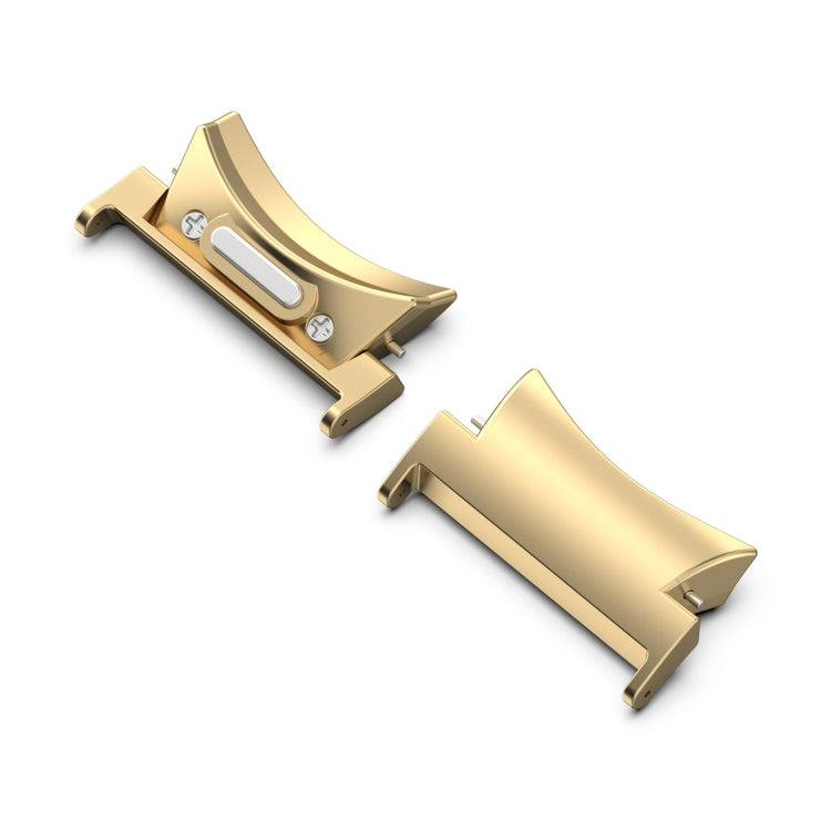 For Samsung Galaxy Watch6 / 6 Classic 20mm 1 Pair Button Style Curved Metal Watch Band Connector(Gold)