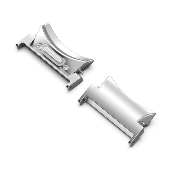 For Samsung Galaxy Watch5 / 5 Pro 20mm 1 Pair Button Style Curved Metal Watch Band Connector(Silver)