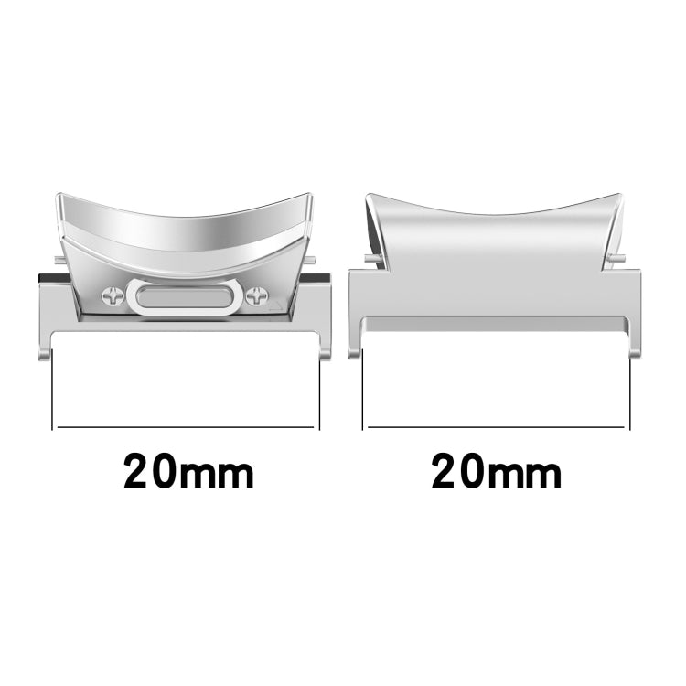 For Samsung Galaxy Watch5 / 5 Pro 20mm 1 Pair Button Style Curved Metal Watch Band Connector(Gold)