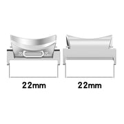 For Samsung Galaxy Watch5 / 5 Pro 22mm 1 Pair Button Style Curved Metal Watch Band Connector(Silver)