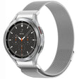 For Samsung Galaxy Watch4 / 4 Classic 46mm Button Style Milan Magnetic Metal Watch Band(Silver) - Watch Bands by PMC TechLife | Online Shopping South Africa | PMC TechLife