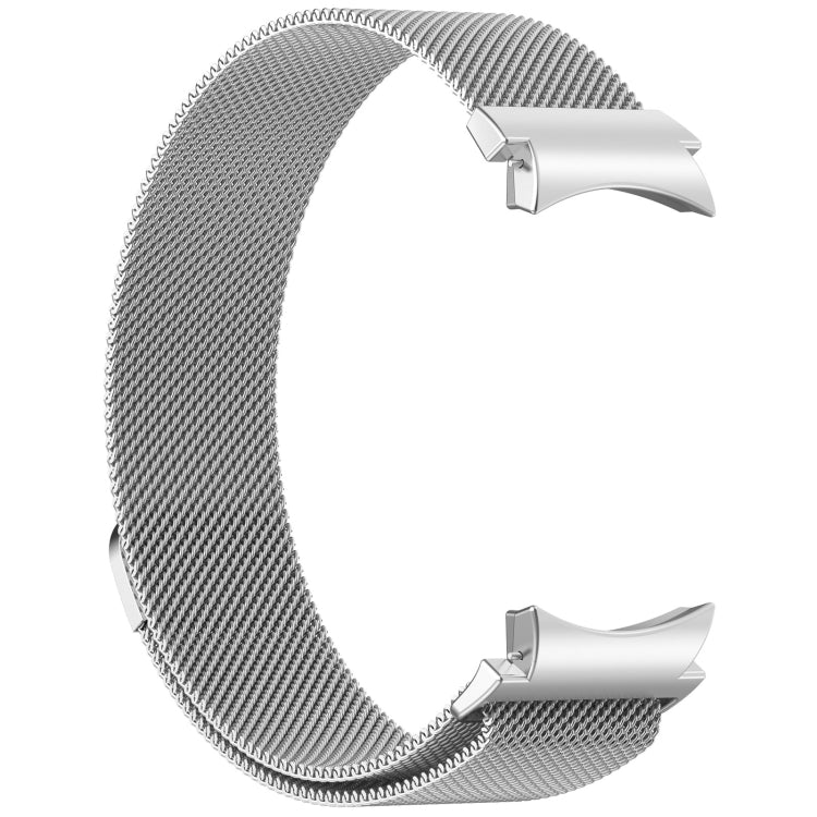 For Samsung Galaxy Watch4 / 4 Classic 46mm Button Style Milan Magnetic Metal Watch Band(Silver)