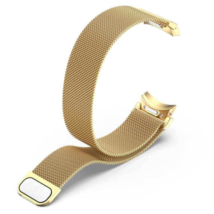 For Samsung Galaxy Watch4 / 4 Classic 46mm Button Style Milan Magnetic Metal Watch Band(Gold)