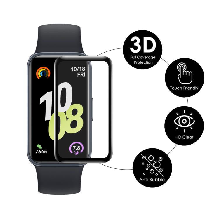 For Huawei Band 10 5pcs ENKAY 3D Full Coverage Soft PC Edge PMMA HD Screen Film