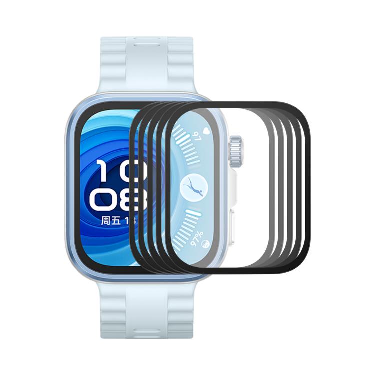For Huawei Watch Fit 4 Pro 5pcs ENKAY 3D Full Coverage Soft PC Edge PMMA HD Screen Film