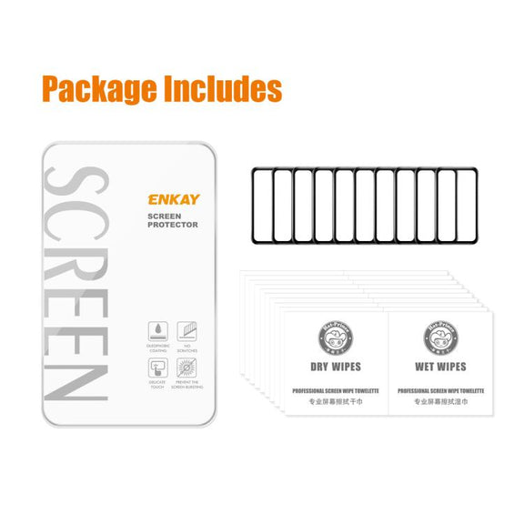 For Huawei Band 10 10pcs ENKAY 3D Full Coverage Soft PC Edge PMMA HD Screen Film