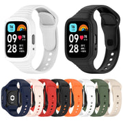 For Redmi Watch 3 Active Integrated Fully Enclosed Silicone Watch Band(Black)