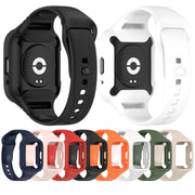 For Redmi Watch 3 Active Integrated Fully Enclosed Silicone Watch Band(Black)