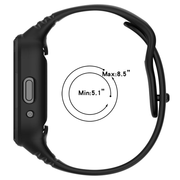 For Redmi Watch 3 Active Integrated Fully Enclosed Silicone Watch Band(Black)
