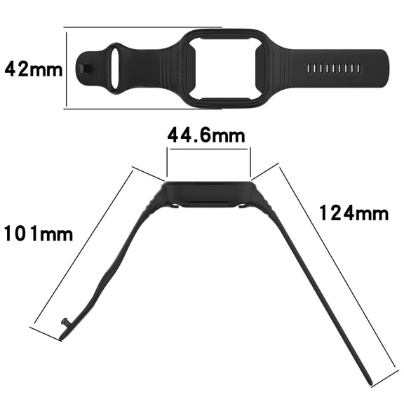 For Redmi Watch 3 Active Integrated Fully Enclosed Silicone Watch Band(Black)