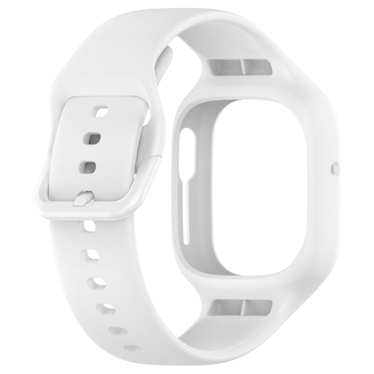 For Honor Watch 4 Integrated Fully Enclosed Silicone Watch Band(White)