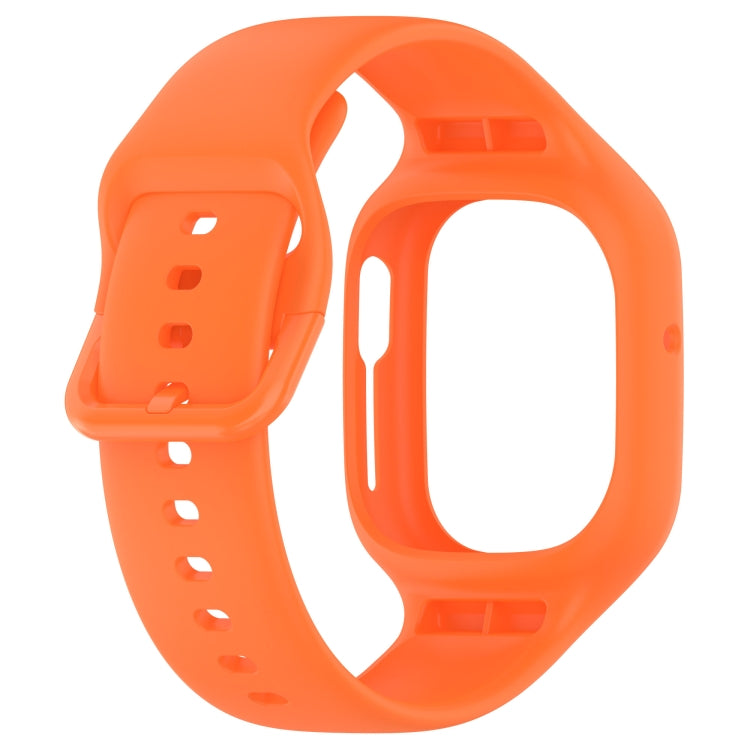 For Honor Watch 4 Integrated Fully Enclosed Silicone Watch Band(Orange)