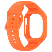 For Honor Watch 4 Integrated Fully Enclosed Silicone Watch Band(Orange)