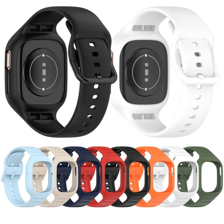 For Honor Watch 4 Integrated Fully Enclosed Silicone Watch Band(White)