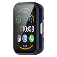For Huawei Watch Fit New PC + 9H Tempered Film Integrated Watch Protective Case(Blue) - Watch Cases by PMC TechLife | Online Shopping South Africa | PMC TechLife | Buy Now Pay Later Mobicred