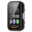 For Huawei Watch Fit PC + 9H Tempered Film Integrated Watch Protective Case(Black) - Watch Cases by PMC TechLife | Online Shopping South Africa | PMC TechLife | Buy Now Pay Later Mobicred