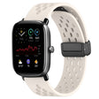 For Amazfit GTS 4 Mini 20mm Folding Magnetic Clasp Silicone Watch Band(Starlight) - Watch Bands by PMC TechLife | Online Shopping South Africa | PMC TechLife