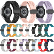 For Amazfit GTS 4 Mini 20mm Folding Magnetic Clasp Silicone Watch Band(Starlight)
