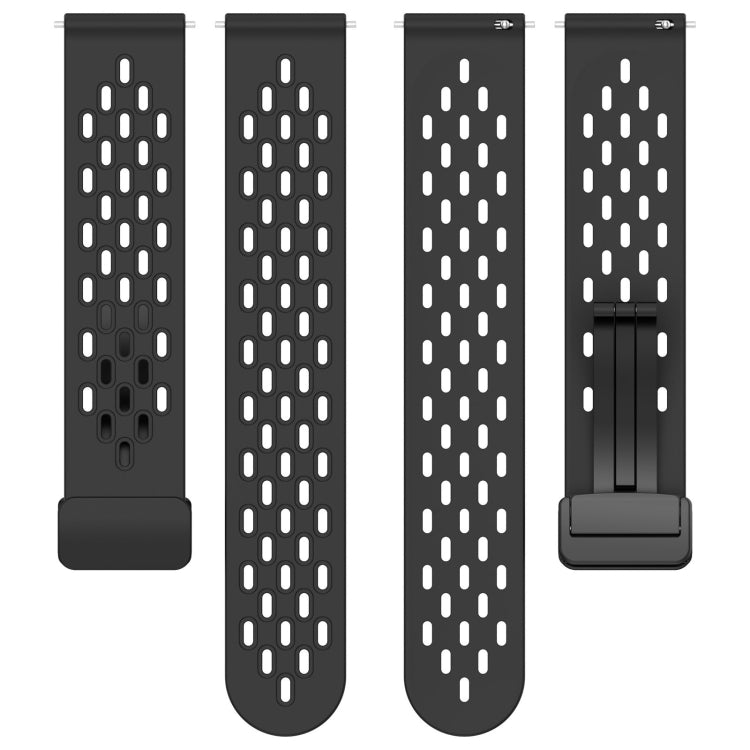 For Amazfit GTS 4 Mini 20mm Folding Magnetic Clasp Silicone Watch Band(Starlight)