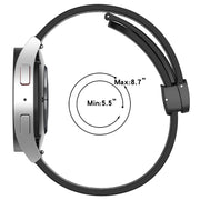 For Amazfit GTS 4 Mini 20mm Folding Magnetic Clasp Silicone Watch Band(Starlight)