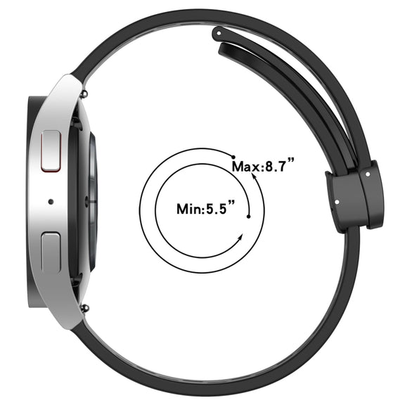For Amazfit GTS 4 Mini 20mm Folding Magnetic Clasp Silicone Watch Band(Starlight)