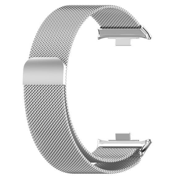 For Xiaomi Mi Band 8 Pro Milan Magnetic Steel Mesh Watch Band(Silver)