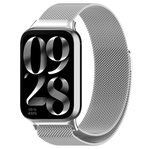 For Xiaomi Mi Band 8 Pro Milan Magnetic Steel Mesh Watch Band(Silver)