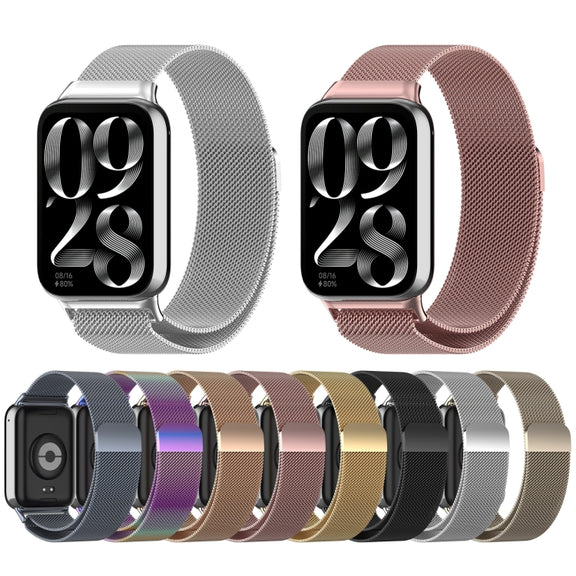 For Xiaomi Mi Band 8 Pro Milan Magnetic Steel Mesh Watch Band(Silver)