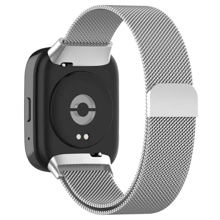 For Redmi Watch 3 Active Milan Magnetic Steel Mesh Watch Band(Silver)