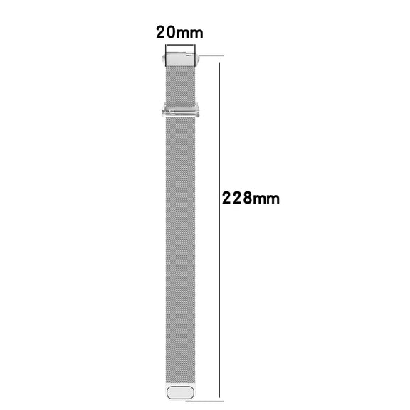For Redmi Watch 3 Active Milan Magnetic Steel Mesh Watch Band(Silver)