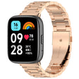 For Redmi Watch 3 Lite Three Bead Stainless Steel Metal Watch Band(Rose Gold) - free shipping - PMC TechLife - Order now!