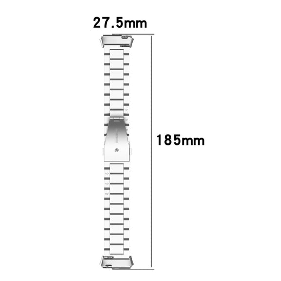 For Redmi Watch 3 Active Three Bead Stainless Steel Metal Watch Band(Black)