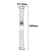 For Redmi Watch 3 Active Three Bead Stainless Steel Metal Watch Band(Silver)