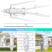 WAVLINK WN572HP3 AC1200 Dual Band Weatherproof Wireless Router Outdoor WiFi Extender, Plug:AU Plug