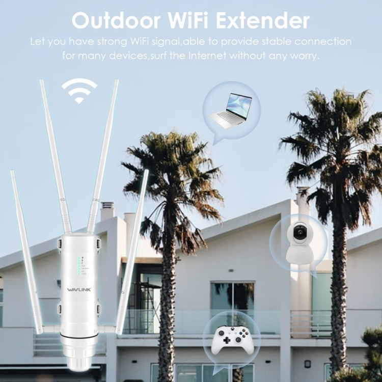 WAVLINK WN572HP3 AC1200 Dual Band Weatherproof Wireless Router Outdoor WiFi Extender, Plug:UK Plug