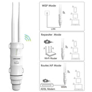 WAVLINK WN570HA1 Weatherproof 2.4+5GHz 600Mbps Outdoor WiFi Range Router Extender, Plug:EU Plug