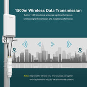WAVLINK WN570HP2 Outdoor Weatherproof 300Mps WiFi Extender Wireless AP Repeater, Plug:US Plug
