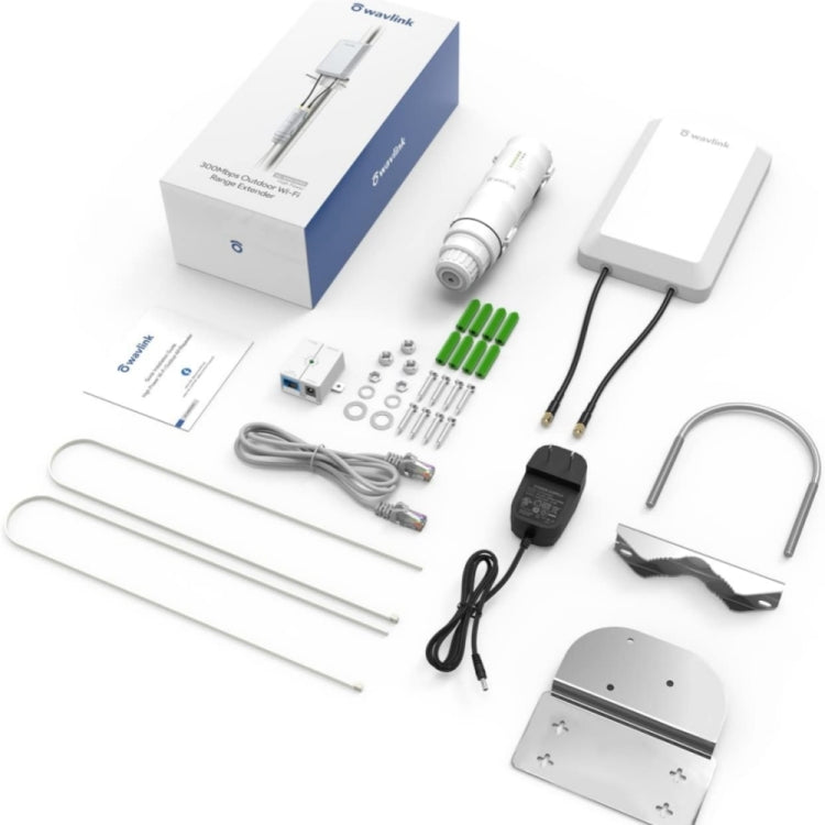 WAVLINK WN570HP2 Outdoor Weatherproof 300Mps WiFi Extender Wireless AP Repeater, Plug:US Plug